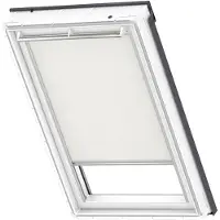 Velux Sichtschutzrollo weiß uni manuell Rahmen aluminium RFL CK04 1028S
