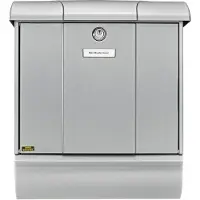 Burg wachter Briefkasten "Olymp 91600 Si", mit Öffnungsstopp und separatem Zeitungsfach, aus Stahlblech