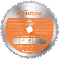 Evolution RAGE 255 mm / 28 Zähne TCT-Mehrzwecksäge