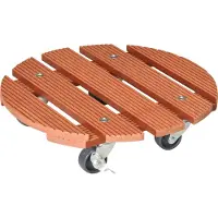 WAGNER System Multi Pflanzenroller aus WPC, terracotta, Ø ca. 29 cm