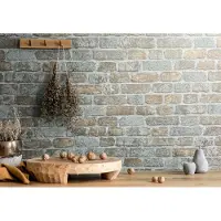 Overig Vliestapete "Holz/Stein, Modern", Steinoptik, moderne Tapete für Wohnzimmer Schlafzimmer Küche
