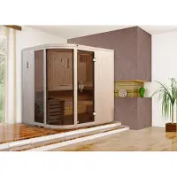 Weka Design-Sauna SARA 1 inkl. 7,5 kW OS-Ofenset x B x T x H x 244 x 244 x 199