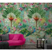 Overig Fototapete Steinoptik botanisch moderne Tapete für Wohnzimmer Schlafzimmer Küche