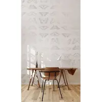 Overig Vliestapete "Digitaldruck Vlies - Mur de Papillons - Größe 200 x 250 cm" bedruckt glatt Wohnzimmer, Schlafzimmer