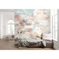 Overig Vliestapete "Digitaldruck Vlies - Mellow Clouds - Größe 350 x 250 cm" bedruckt glatt Wohnzimmer, Schlafzimmer