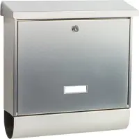 Burg wachter Briefkasten "Inoxstar 4720 NI", mit separatem Zeitungsfach, aus Edelstahl
