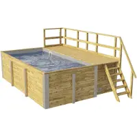 Weka Rechteckpool "595 Gr.1 mit Sonnendeck und Technikraum" BxLxH: 309x416x116 cm. verschiedene Folienfarben