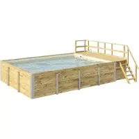 Weka Rechteckpool "595 Gr. 2 mit Sonnendeck und Technikraum" BxLxH: 416x644x116 cm, verschiedene Folienfarben