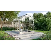 Pergart Vitavia Gewächshaus "Triton 5000" inkl. Stahlfundament aluminium eloxiert 5,0 m² 3 mm ESG
