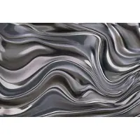 Elle Metallic Tapete in 3D Optik Silber Fototapete Ausgefallen Ideal für Schlafzimmer und Küche Vlies Bildtapete Modern im Grafik Stil