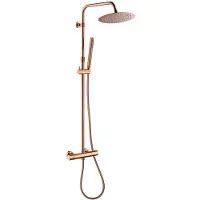 EsseBagno Luisa II, thermostatgesteuerte Duschkolonne, gebürstetes Kupfer, Marke
