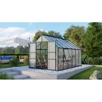 Pergart Vitavia, Aktionsangebot (inkl. 100 Euro Zubehör): Gewächshaus "Meridian 2 9900", smaragd grün, 9,9 m², 4 mm HKP