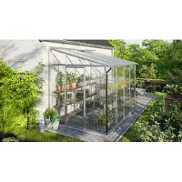 Pergart Vitavia, Anlehn-Gewächshaus "Ida 5200", aluminium eloxiert, 5,2 m², 3 mm ESG/6 mm HKP