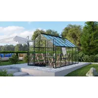 Vitavia Vitavia, Aktionsangebot (inkl. 100 Euro Zubehör): Gewächshaus "Meridian 2 9900", smaragd grün, 9,9 m², 3 mm ESG