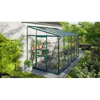 Vitavia Anlehn-Gewächshaus "Ida 7800" smaragd grün 7,8 m² 3 mm ESG/6 mm HKP
