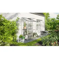 Pergart Vitavia Anlehn-Gewächshaus "Ida" 900 aluminium eloxiert 0,9 m² 3 mm ESG