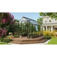 Vitavia Vitavia, Gewächshaus "Olymp 9900", schwarz, 9,9 m², 3 mm ESG