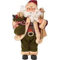 Décoris Weihnachtsmann Dekofigur 30cm Weihnachtsdekoration Weihnachten Puppe Santa Claus