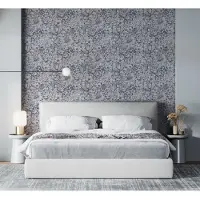 Overig Vliestapete "Flower" matt geprägt Blattmotiv moderne Tapete für Wohnzimmer Schlafzimmer Küche