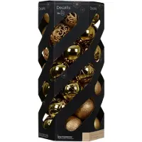 Décoris Bruchsichere Christbaumkugel Gold 6 cm 35 Stück