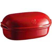 Emile Henry EH345501 Brotbackform, handgefertigt, 34 x 22 x 8,9 cm, Burgunderrot