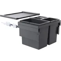 Hailo 3608631 CARGO SYNCHRO 3-fach Trennung 54 Liter für 60 cm Schrankbreite / Abfalltrennsystem