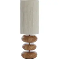 Light & Living Tischlampe Danialo Holz mit Creme 60cm