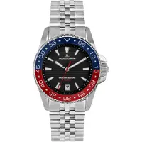 Jacques Lemans 1-2205K Herrenuhr Quarz Stahl/Schwarz 20 bar