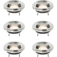 LUEDD 6er-Set dimmbare G53 LED-Lampen 111mm 12W 600 lm 2700K