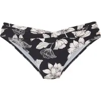 s.Oliver Bikini-Hose "Lady", Damen, Gr. 34, N-Gr, beige (schwarz, creme), Microfaser, Recycling-Polyamid, geblümt, Badehosen Bikini-Hose, mit floralem Design
