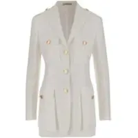 BIRTH - Single-Breasted Linen Jacket - Größe 44 - weiß