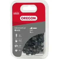 Oregon Kette 3/8", 1.1 mm, 50 Treibglieder, AdvanceCut, Halbmeissel, Sichtverpackung
