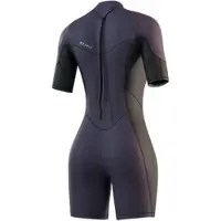 Mystic Brand Flatlock 3/2mm Damen-kurzarm-shorty Mit Rückenreißverschluss