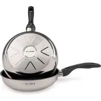 KLAMER Bratpfanne 24cm, antihaftbeschichtete Induktions-Pfanne, Premium Beschichtung, hochwertige Profi-Universalpfanne