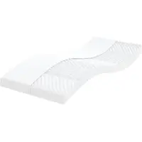 vidaXL Schaumstoffmatratze Weiß 90x220 cm 7-Zonen Härtegrad 20 ILD