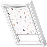 Velux Verdunklungsrollo "DKL 4667S, Motiv: Kids Drachen" verdunkelnd ohne Bohren in Führungsschienen alufarbene Führungsschienen & Griffleiste