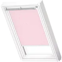 Velux Verdunkelungsrollo Kids rose Sterne manuell Rahmen weiß DKL MK06 4659SWL
