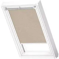 Velux Verdunkelungsrollo sandbeige gepunktet manuell Rahmen aluminium DKL SK06 4579S