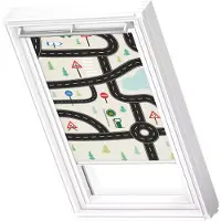 Velux Verdunkelungsrollo Kids Straßen manuell Rahmen weiß DKL PK10 4655SWL