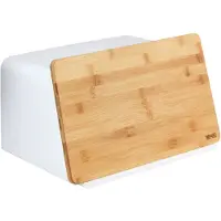 Wenko Brotkasten "Modell Kubo", (1 tlg.), moderne Brotbox mit integriertem Schneidebrett als Deckel