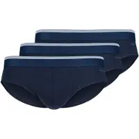 Skiny Slip "Slip Brasil-Slips Cotton Multipack 3er Pack", Herren, Gr. L, blau, Obermaterial: 95% Baumwolle CO. 5% Elasthan EL., Unterhosen Slip