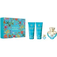 Versace Edt Spray 100ml/Edt Spray 5ml/Body Gel 100ml/Shower Gel 100ml Dylan Turquoise Giftset
