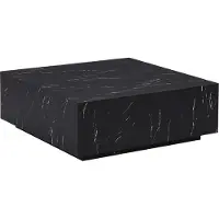 HOME DELUXE - Couchtisch Amiri XL - Farbe: Schwarz, Größe: 95 x 95 cm, MDF Platte, bereits fertig montiert I Wohnzimmertisch Beistelltisch Sofatisch