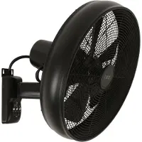 Lucci air Wandventilator Breeze, schwarz, Ø 41cm Breeze, schwarz, für Wohn- / Esszimmer, Kunststoff