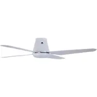 Beacon Lighting Aria CTC LED-Deckenventilator weiß 122 cm leise - Beacon , Aria CTC, dimmbar, Weiß, für Wohnzimmer, Kunststoff, Modern