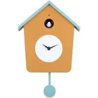 Karlsson - Wanduhr Cuckoo Light - ockerfarben - 23x10.5x26.4cm