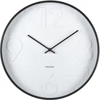 Karlsson - Wanduhr Ayuno - Mattschwarz - Ø40cm