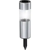 Grundig Solarleuchten Bodenleuchte 6er Set - Edelstahl Solar Licht - Solarlampen für Außen