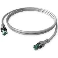 EasyLan DualBoot PushPull IP20 Patchkabel, Cat.6A (Class EA), S/FTP, grau, 3 m