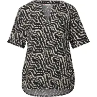 Street One Shirtbluse mit geschlitztem Rundhalsausschnitt